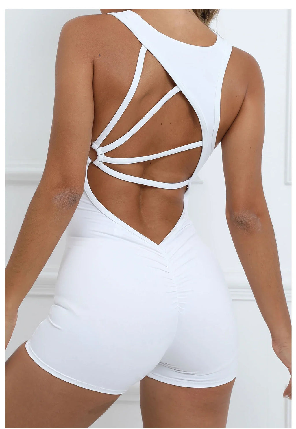 Padded Jumpsuit Sport Women Yoga Bodysuit Fitness Wear Gym Sportswear High Elastic Workout Running Clothes