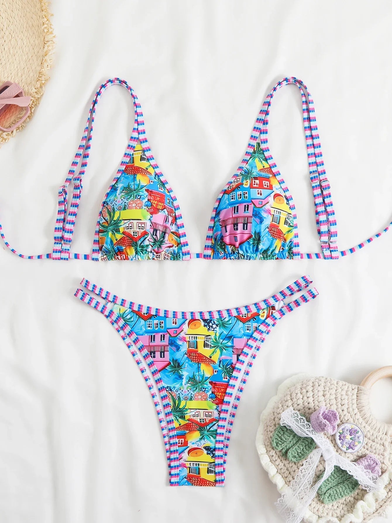 2026 Triangle Strappy Bikini Women Sexy Swimwear Female Brazilian Swimsuit Bathers Bathing Swimming Swim Suit Beachwear Summer