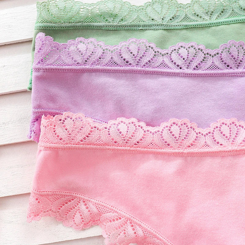 3pcs/Set Soft Seamless Lady Briefs Breathable Comfortable Female Underpants Sexy Lingerie Elegant Women's Panties Underwear