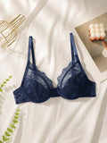 Women's Sexy Lace Lingerie With Steel Rims Gathered Push Up Bra Adjustable Shoulder Straps Comfortable Fit Bra HR2635