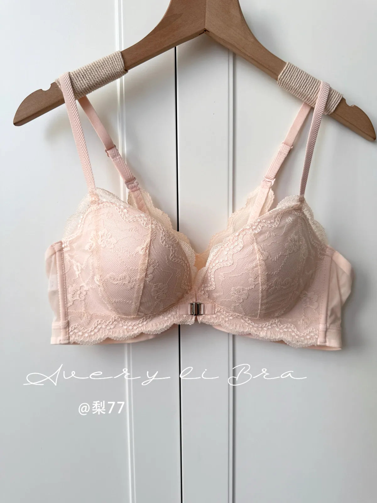 Summer Nouvelle Tendance! Soutien-Gorge Push Up à Fermeture Avant - Bretelles Dentelle Dos, Bralette Légère pour Petite Poitrine