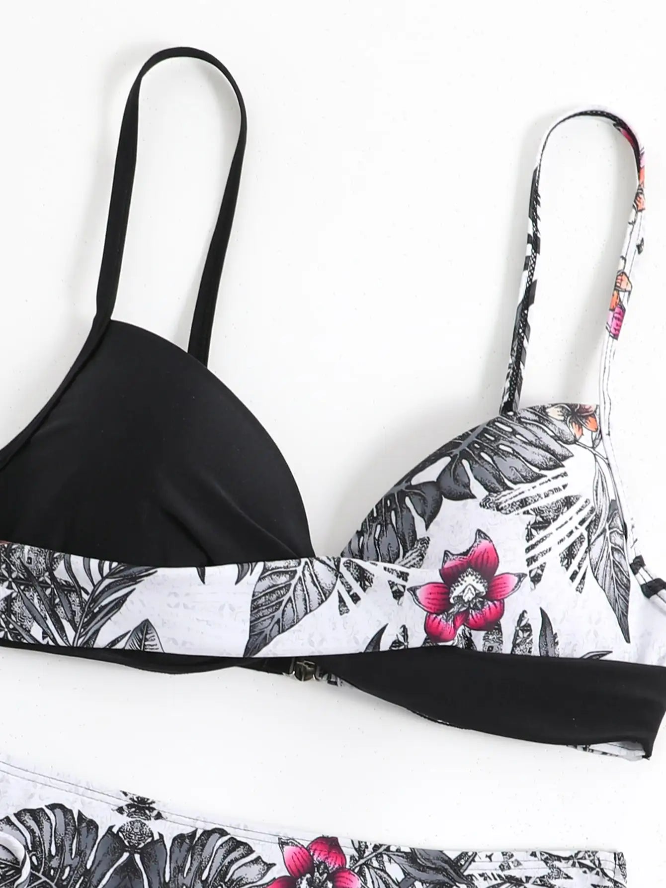 Tropical Print Bikini 2026 Women Drawstring Swimwear Female Push Up Swimsuit Beachwear Bathers Bathing Swimming Swim Suit