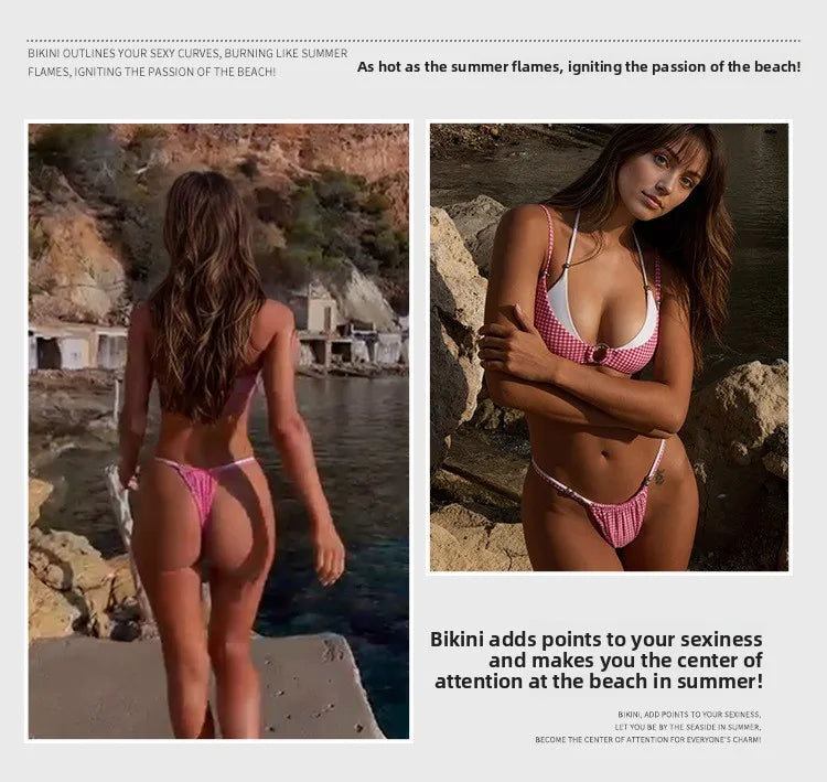 2026 Micro Bikinis Push Up Women Swimsuits Sexy Swimwear Brazilian Bikini Set Halter Biquini Patchwork Swimsuit Summer Beachwear
