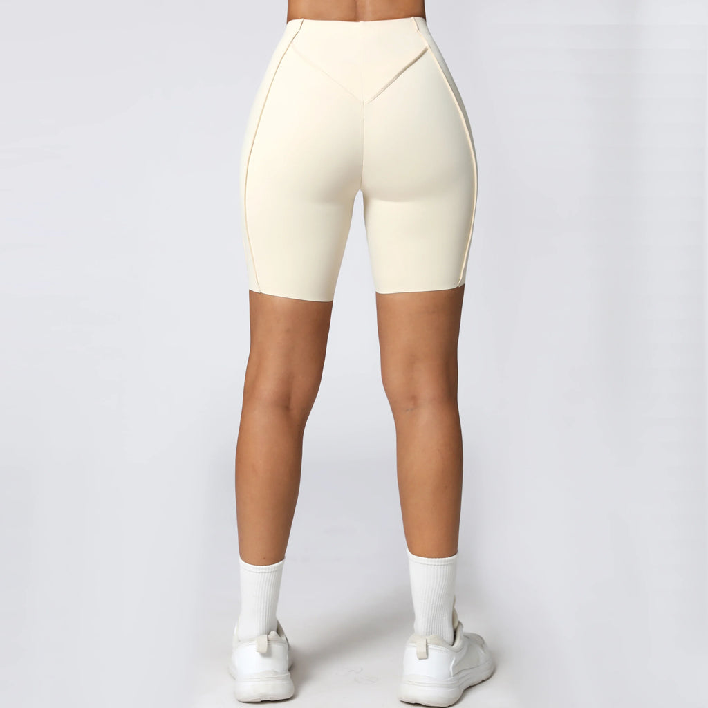 Yoga Shorts Women Fitness Shorts V-shaped Waist Running Cycling Shorts Breathable Sports Leggings Workout Gym Shorts