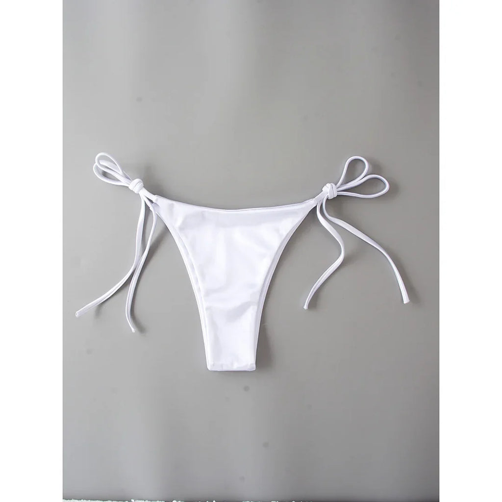 Sexy 13 Colors Halter Satin Brazilian Bikini Women Swimwear Female Swimsuit Two-pieces Bikini set Bather Bathing Suit Swim V4966