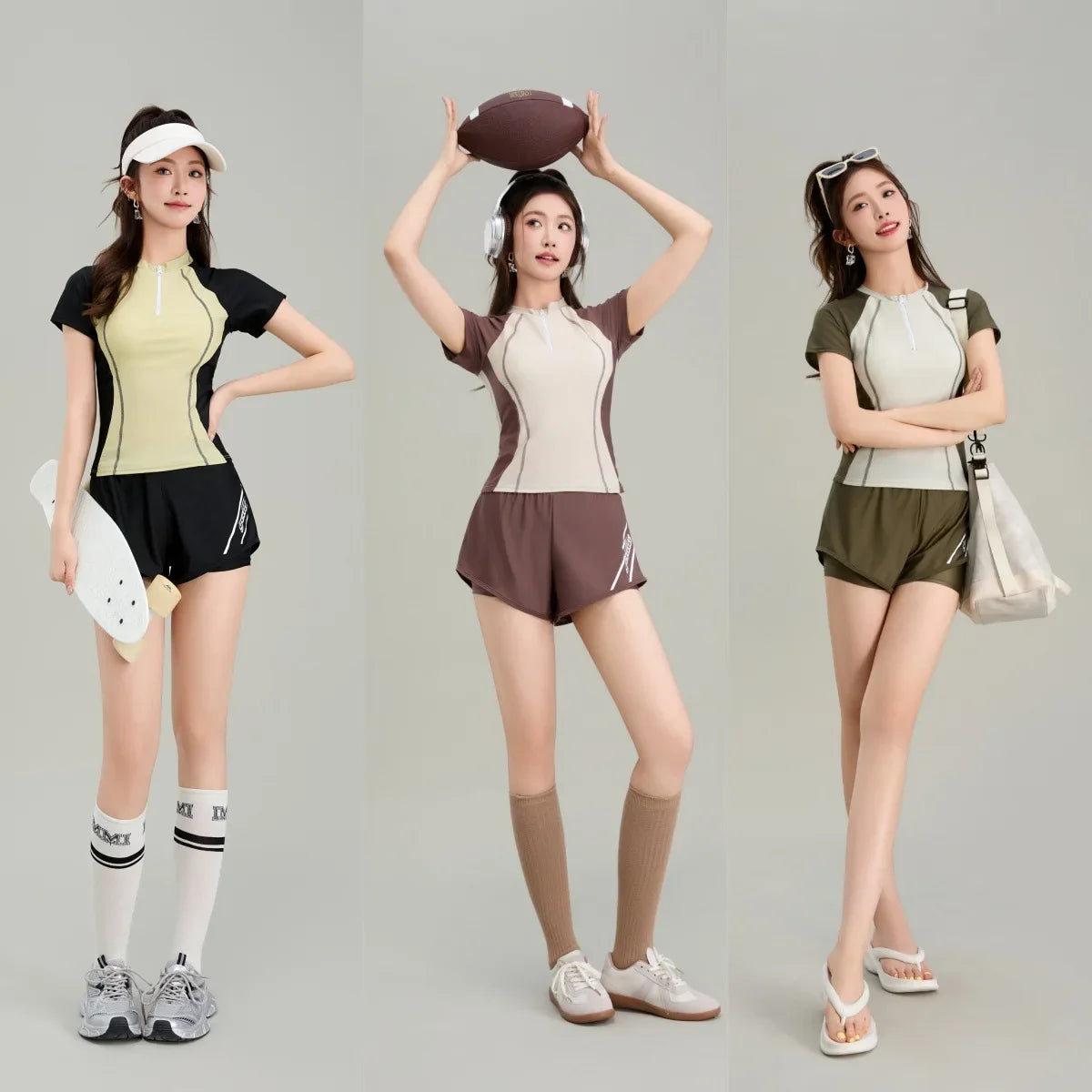 New Split Swimsuit for Women, Conservatively Concealed and Slimming, Swimming Pool Exclusive for Girls' Vacation Swimsuit