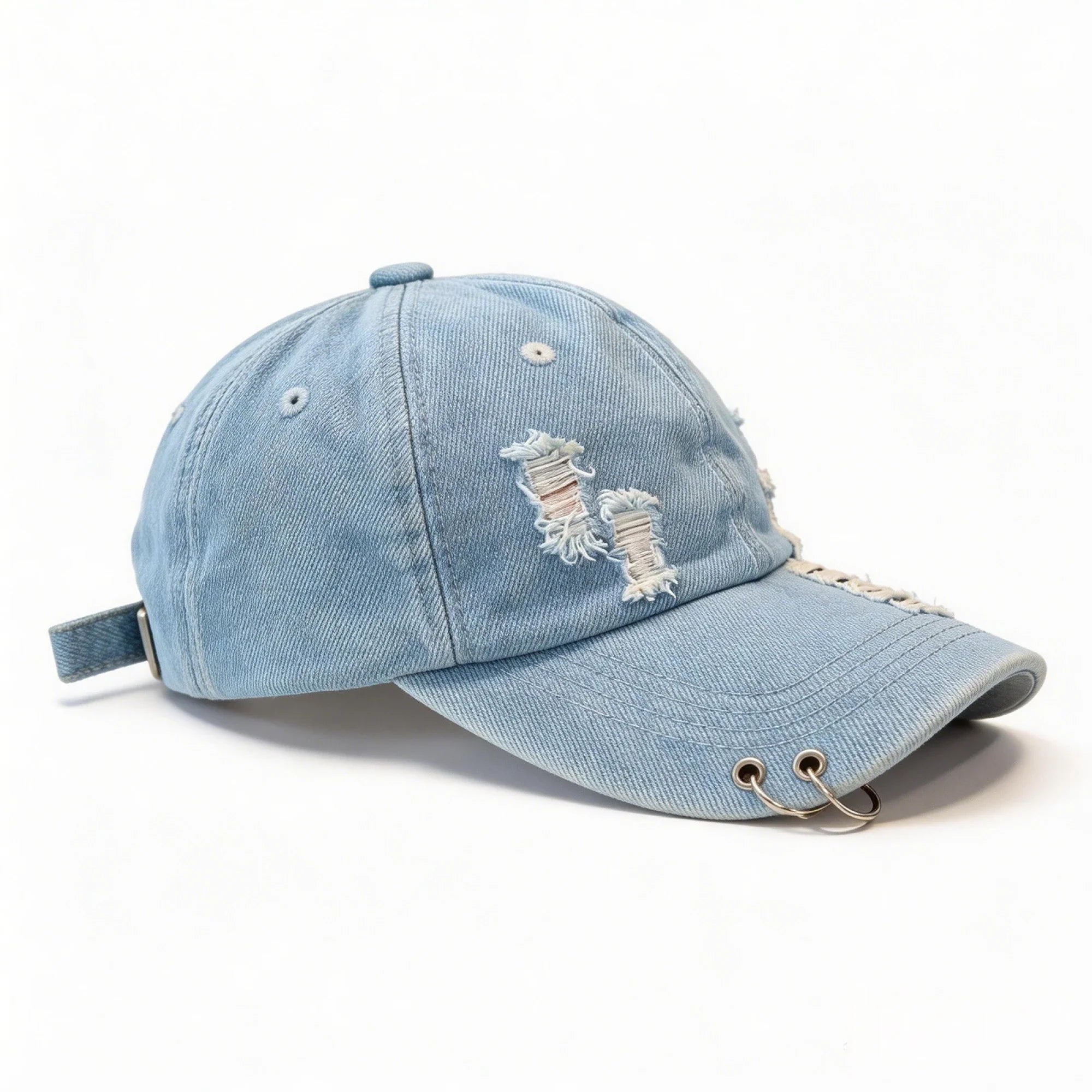 Men Women Denim Baseball Cap Stylish Solid Color Adjustable Hats for Travel Daily Wear Summer Sun Hats