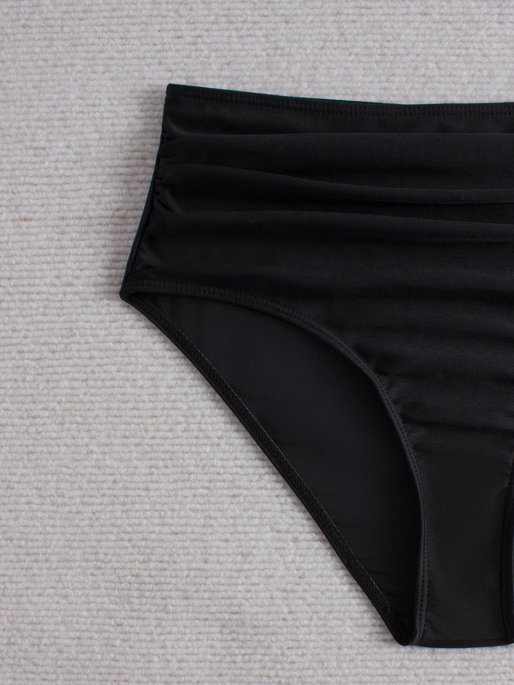 2026 Black High Waist Swimsuit Only Pants Swimwear Women Solid Bathers Bathing Swimming Trunks Swim Suit Female XXL