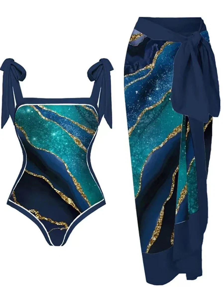 2026 Print Swimsuit One Pieces & Swim Dress Sexy Swimwear Women Bathing Suit Padded Beachwear Swimming Summer
