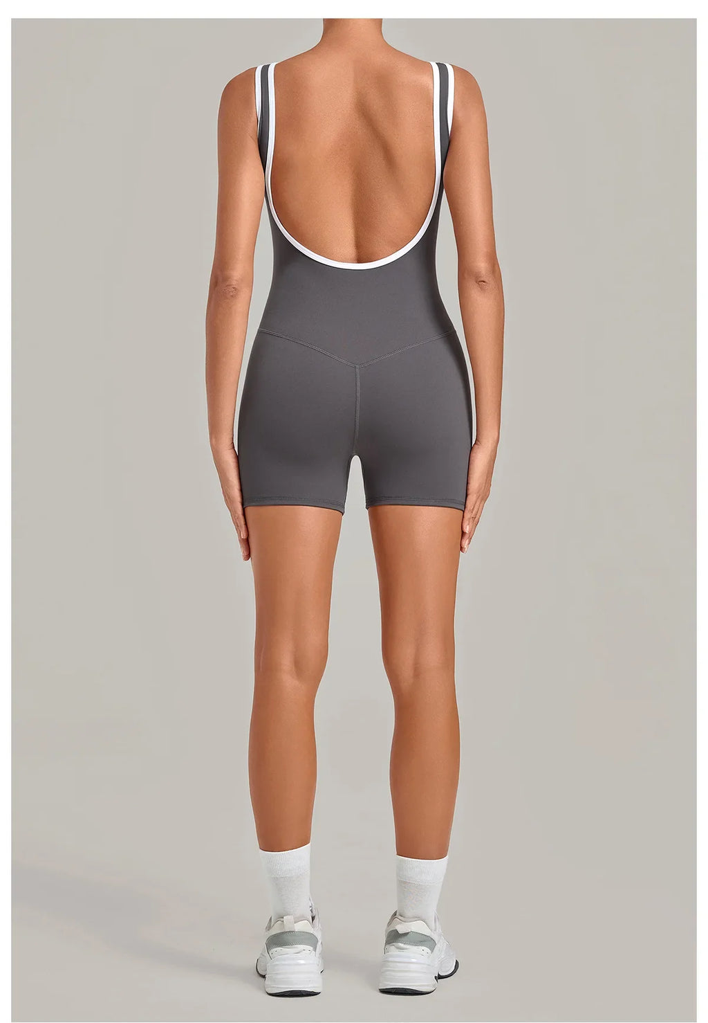 Color Blocking Brushed Yoga Jumpsuit Women Hollow Out Backless Tight Sport One Piece Suit Gym Running Exercise Fitness Bodysuits