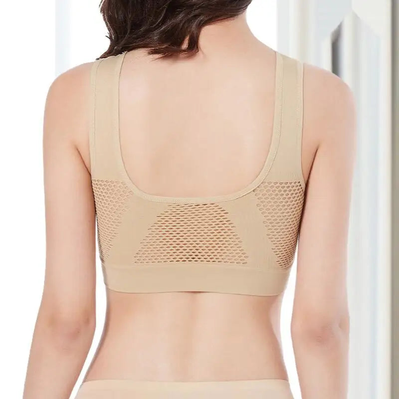 M-6XL Women Hollow Out Fitness Yoga Sports Bra For Running Gym Padded push up Seamless Top Athletic Vest brassiere