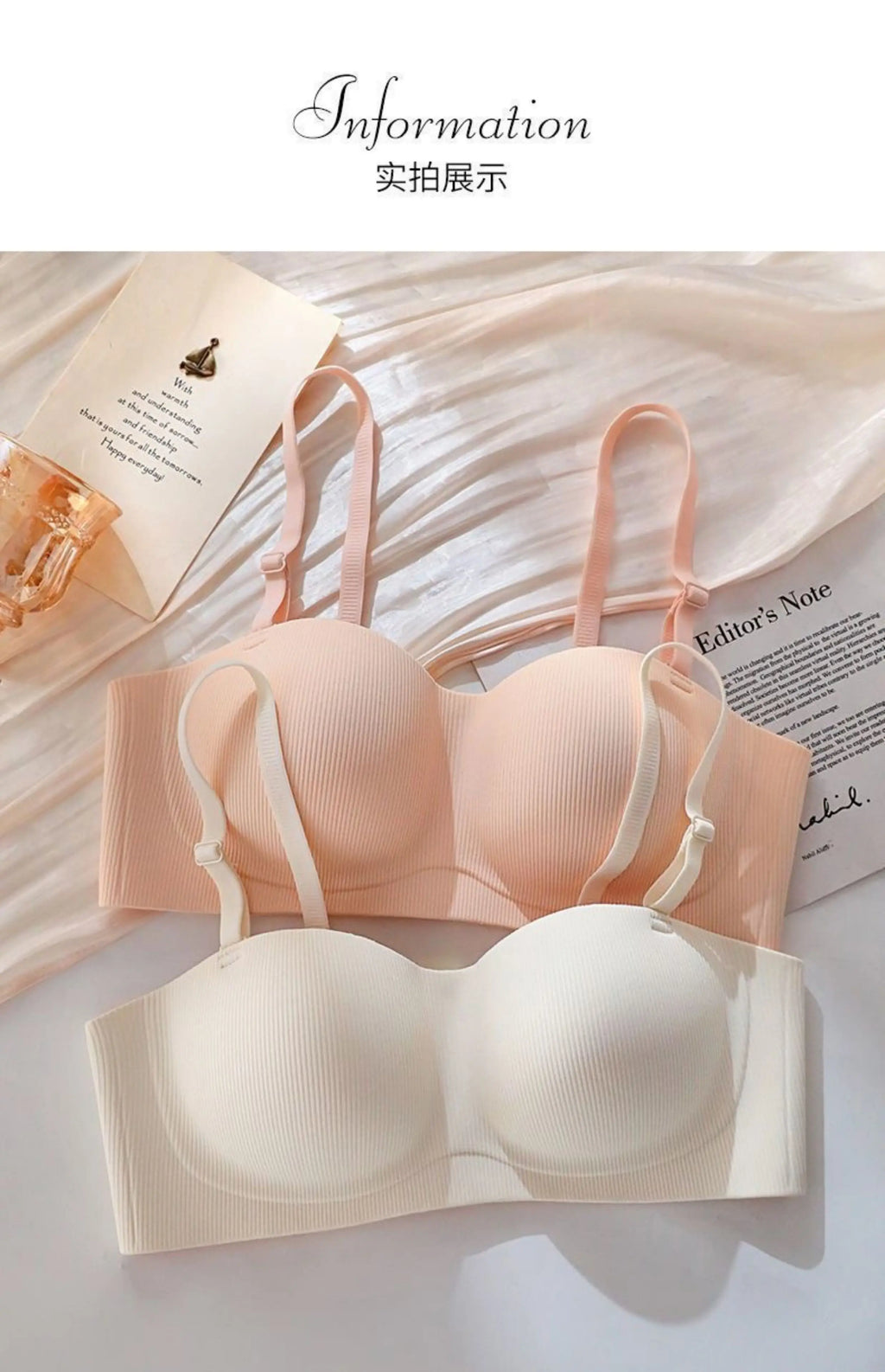 Hot Sale Japanese Style Seamless Underwear, Small Chest Gathered Push-Up Bra for Teens, Pure Sensual Wireless Bralette MOYISU