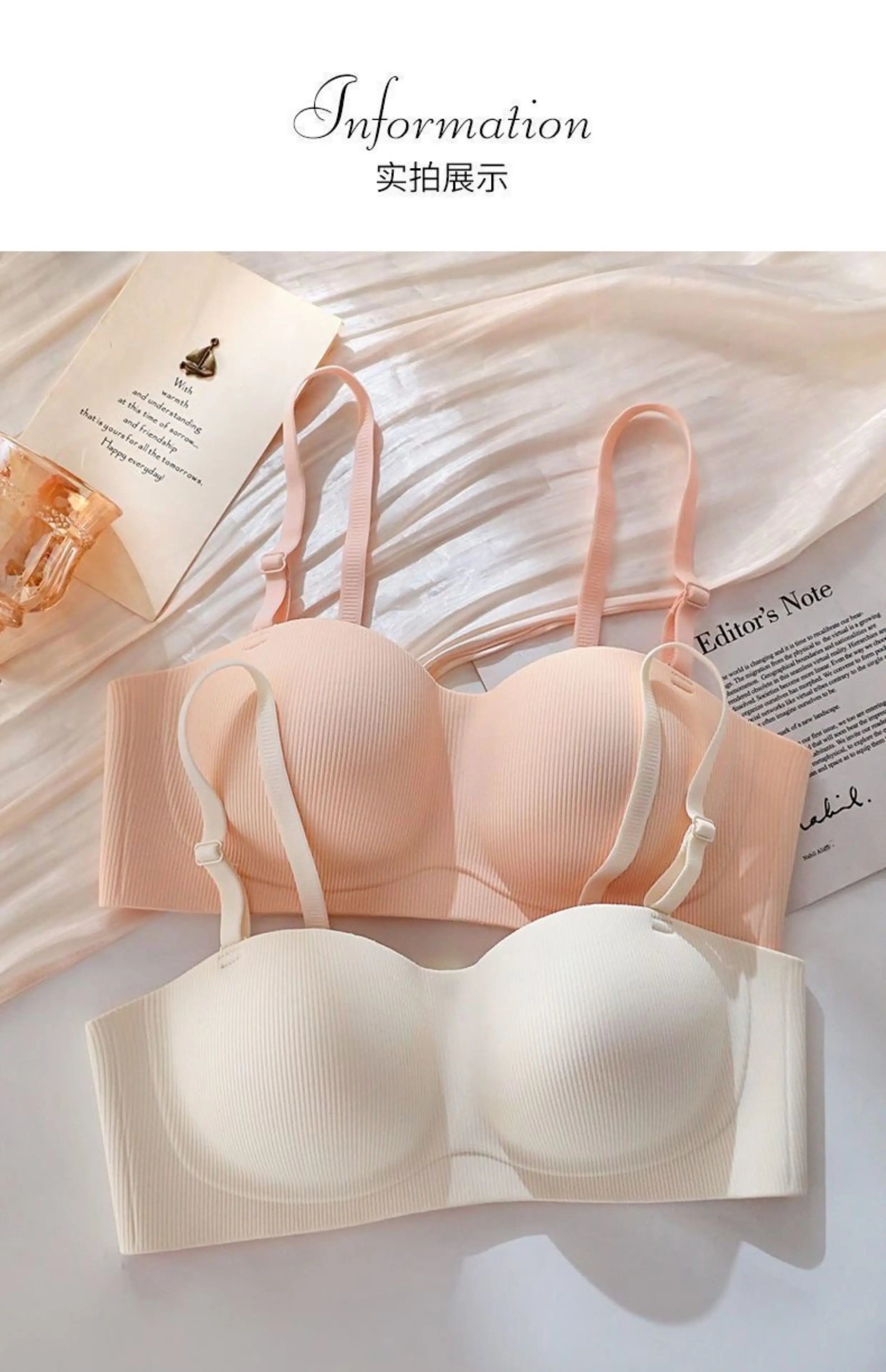 Hot Sale Japanese Style Seamless Underwear, Small Chest Gathered Push-Up Bra for Teens, Pure Sensual Wireless Bralette MOYISU