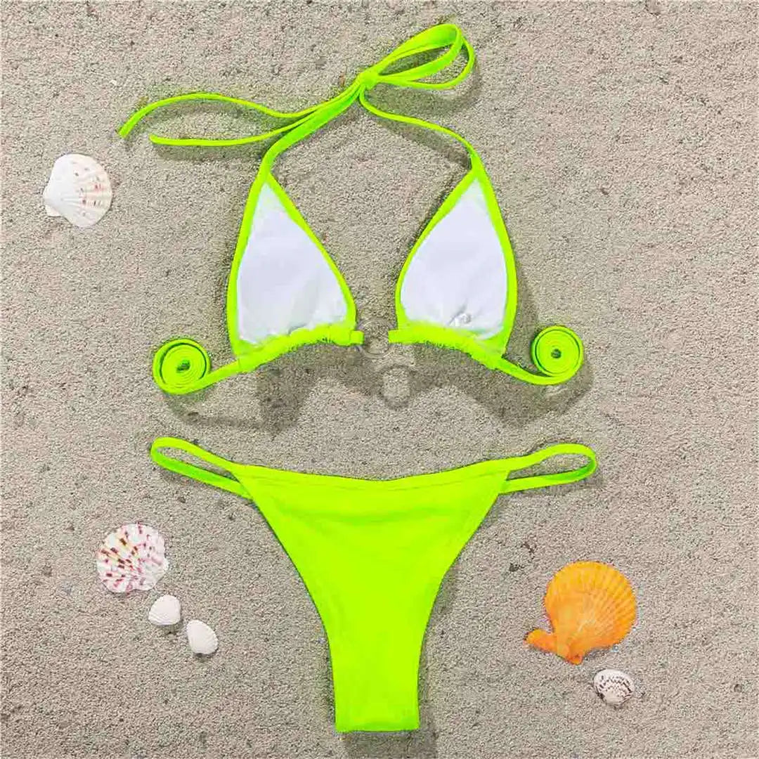Sexy Bling Rhinestone Mini Bikini Female Swimsuit Women Swimwear Two-Pieces Bikini Set Bather Bathing Suit Swim Lady V2064