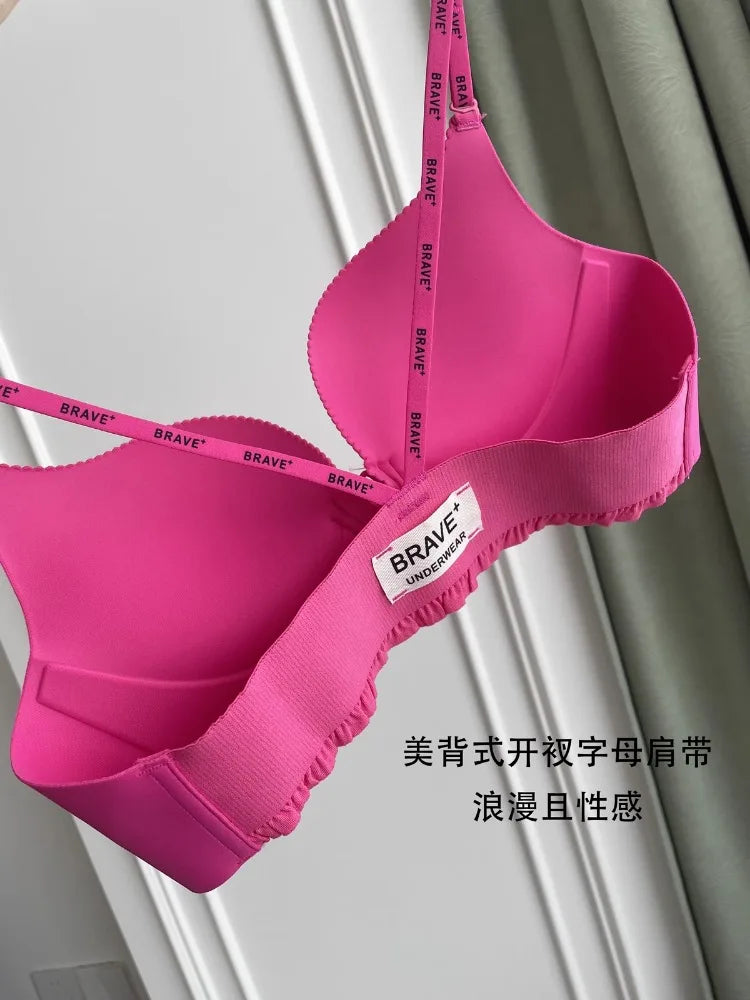 MOYISU Japanese Dopamine Front Button Small Chest Lift Show Large|Women's Anti-Sag Summer Sexy Beauty Bra Top Comfort Fit