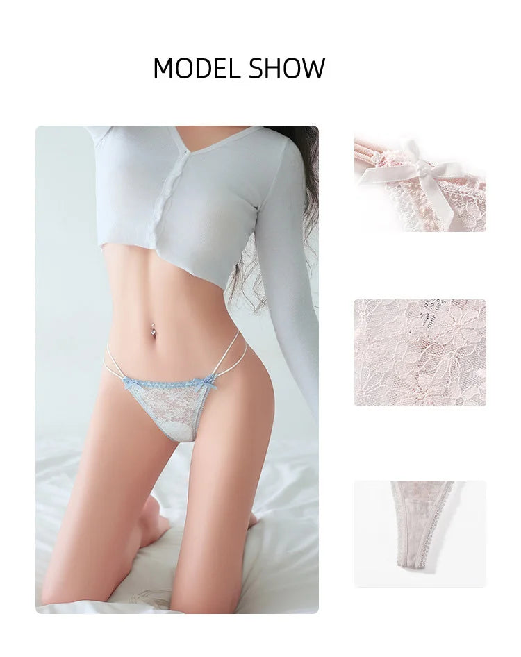 Lace Girls G String Sexy Panties Women Underwear Briefs Hollow Out Thong High Quality Transparent Underpants Lingerie Intimates