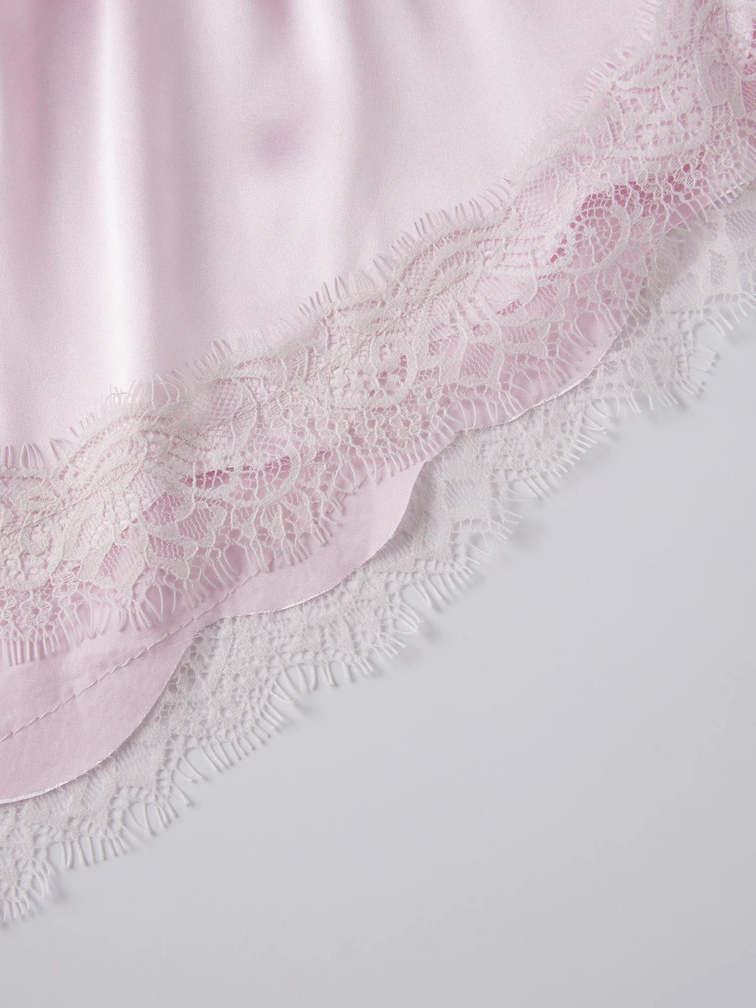 2026 Summer Women Pajama Sets Lace Trim Satin Babydoll Camisole Tops and Shorts Sets Lounge Sleepwear