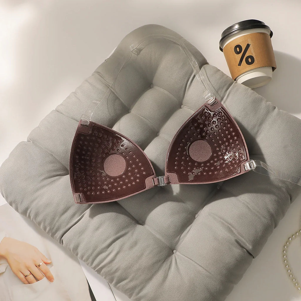 Invisible underwear seamless beauty back and chest patches front button closure reusable women bra C2431