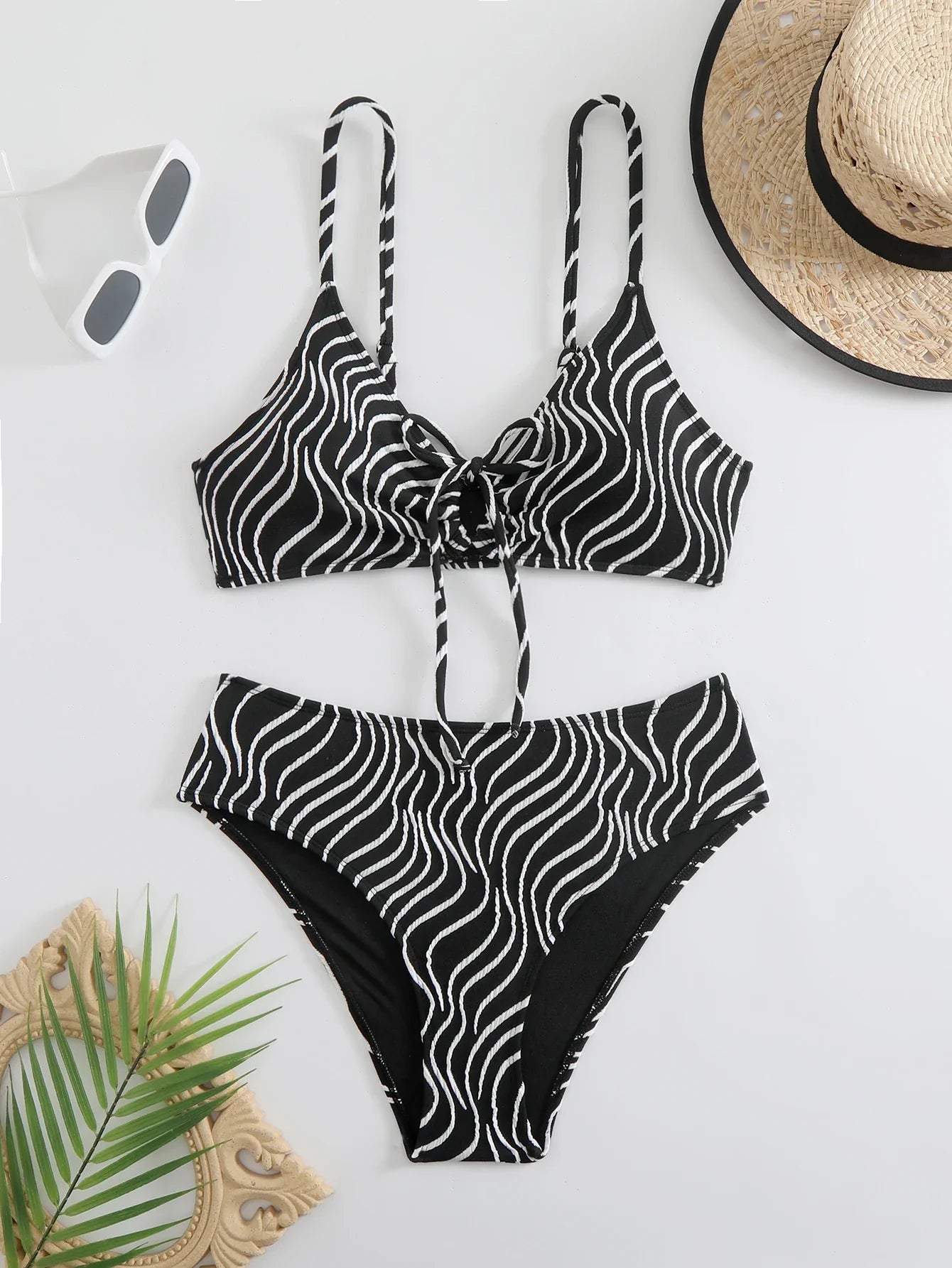 High Waist Bikini 2026 Women Strappy Swimsuit Sexy Striped Swimwear Female Bathers Bathing Swimming Swim Suit Beachwear