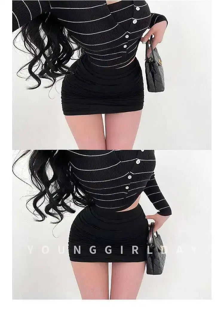 Pure Desire Sexy High Waist Slimming Belt Safety Pants Wrinkle Wrapped Hip Skirt Short Skorts Slim Sweet Women Korean CTO1