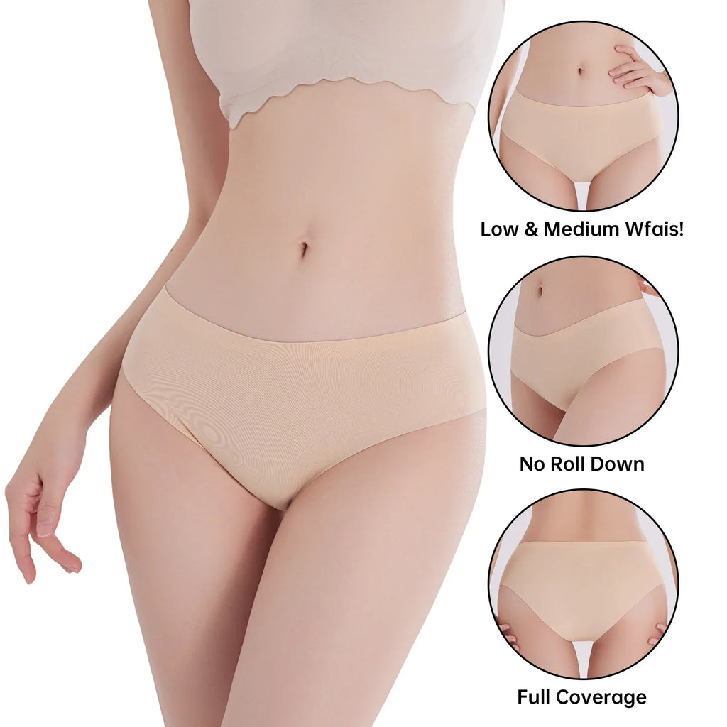 7 Pack Women's Sexy Bra Panties Set Front Closure Seamless Push-Up Wireless with Removable Padding Basic T-Shirt Lingerie