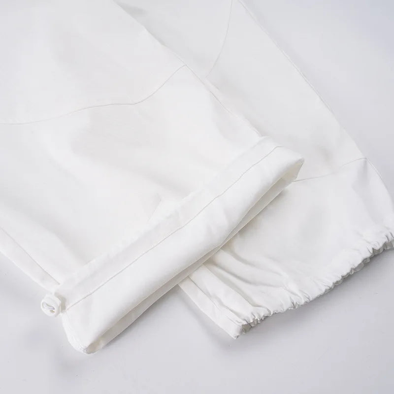 Summer women's elastic waist casual workwear low-rise mid-pants comfortable woven pants