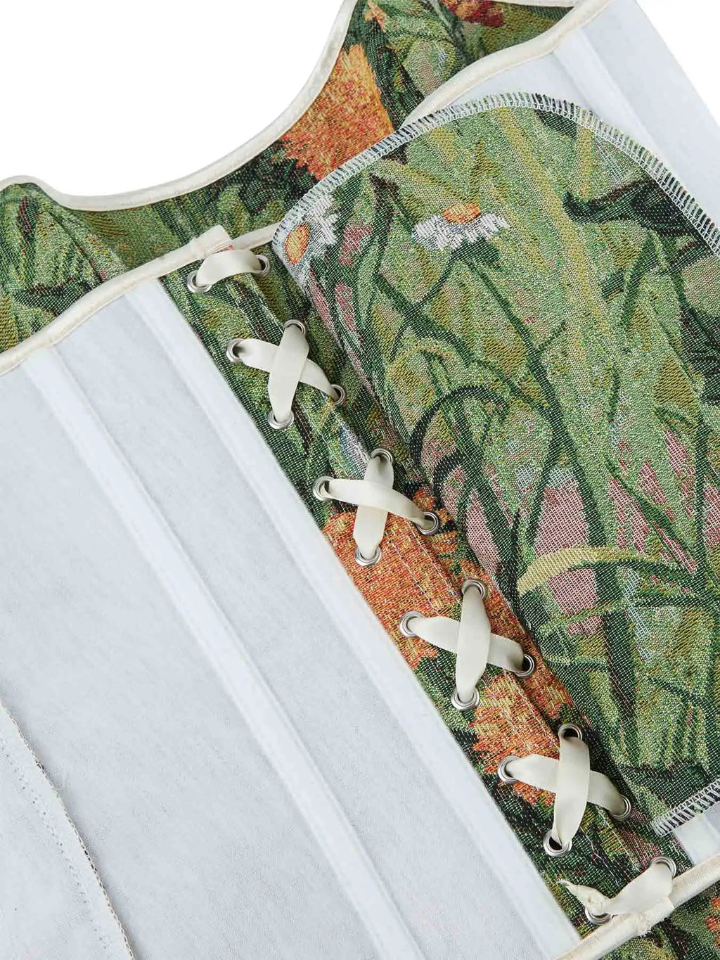 New court Corset dandelion plant flower lace-up and wear corset.