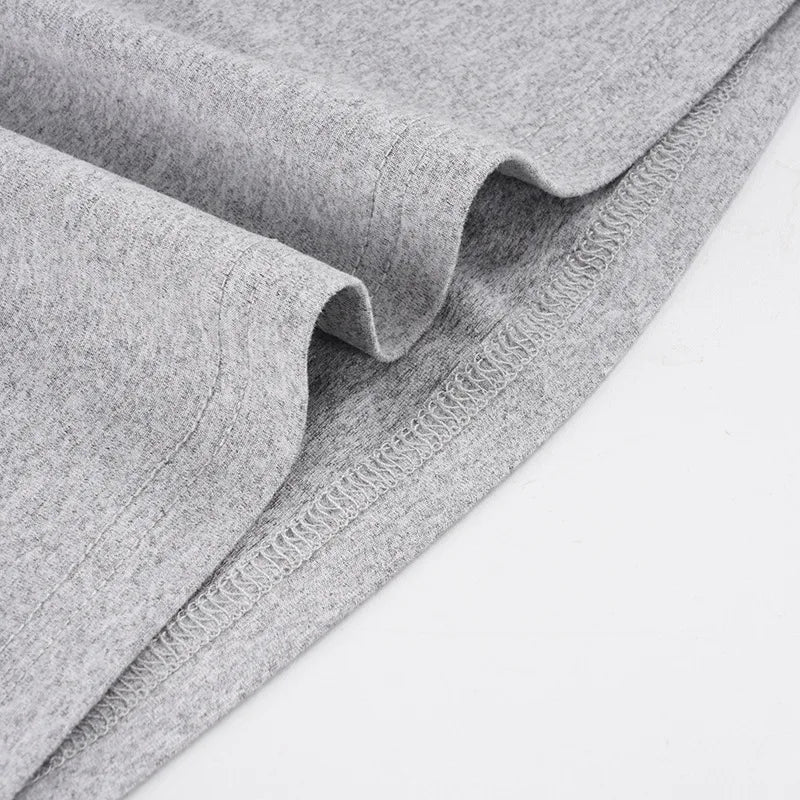 American knitted mid-waisted trousers, simple low-waisted straight loose casual trousers