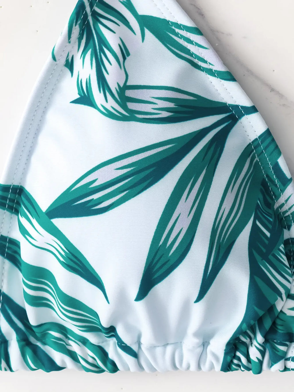 3 Pieces Bikini Tropical Print Swimsuit Halter Drawstring Side Swimwear Women 2026 Bathing Suit Female Swimming Summer Beachwear