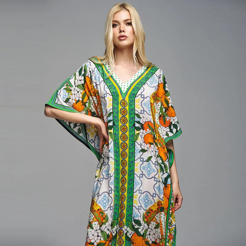 2026 Women Swimsuit Beach Cover Up dress Sleeve Kaftan Beach Tunic Long Pareos Bikinis Cover ups Summer Robe Plage Beachwear