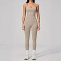 Summer Seamless Yoga Sets Women Outdoor Slimming Sports Tank Top High Waist Hip Lifting Leggings Gym Fitness Suits Tracksuit