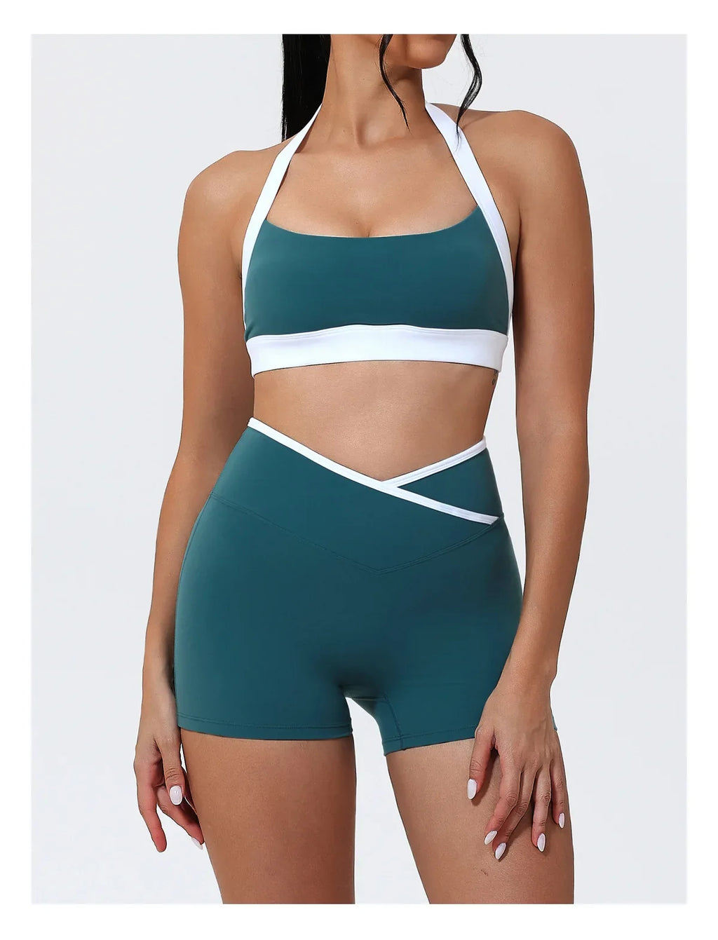 Women Halter Sports Bra Push Up Strappy Sexy Open Back Gym Crop Top Padded Women's Underwear Fitness Workout Yoga Tank Tops