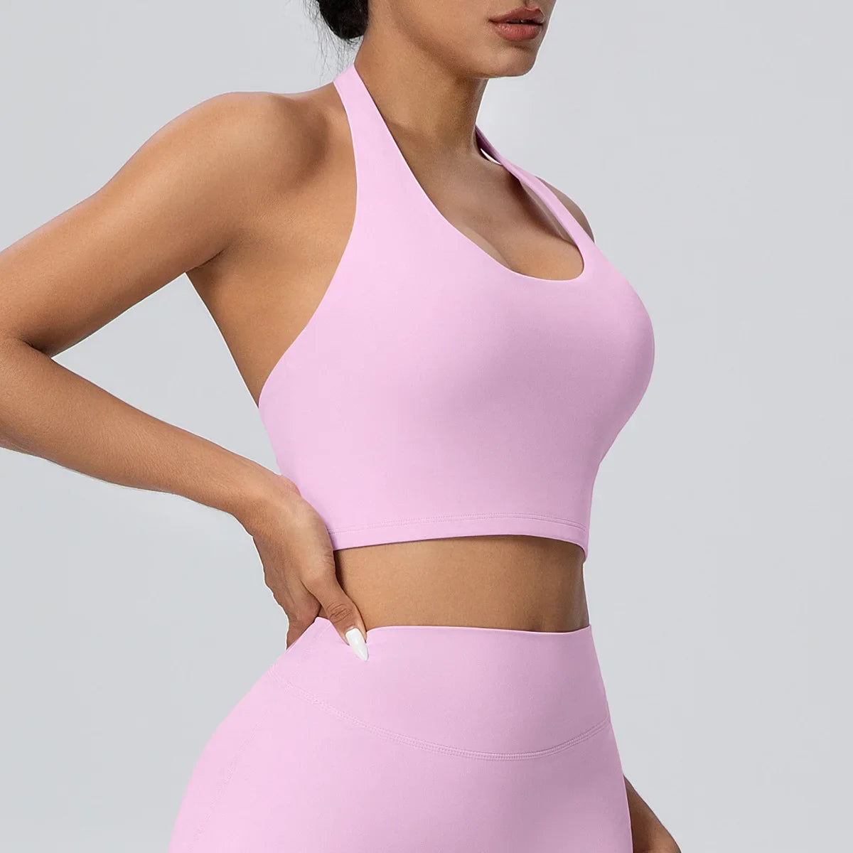 Sexy Gym Women's Sports Bra Breathable Hanging Neck Backless Sports Bra Women's Comfortable Exercise Pilates Training Yoga Top