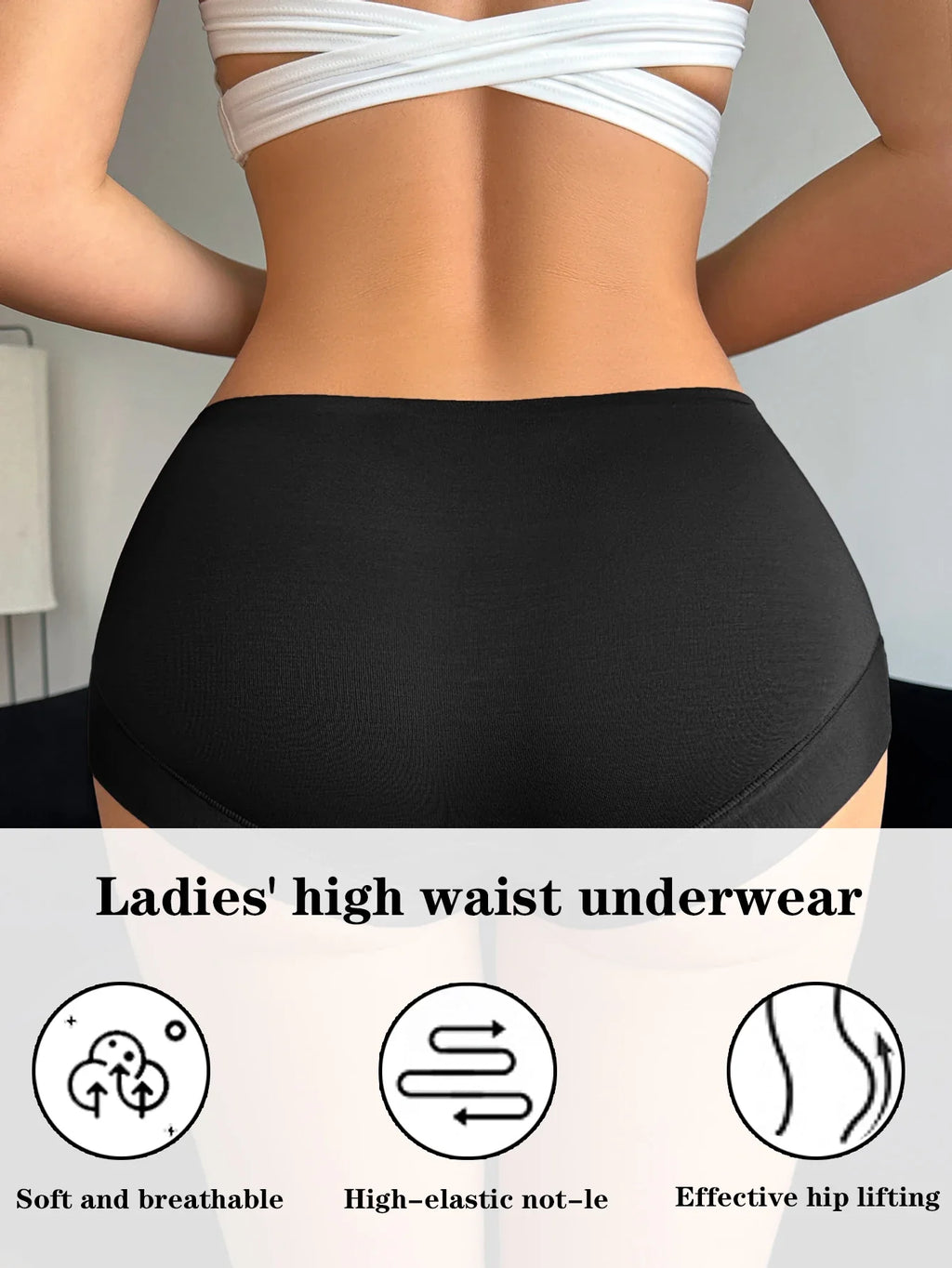 7Pcs/Set Solid Women Seamless Panties High Elastic Basic Boyshort Daily Comfort Female Underwear