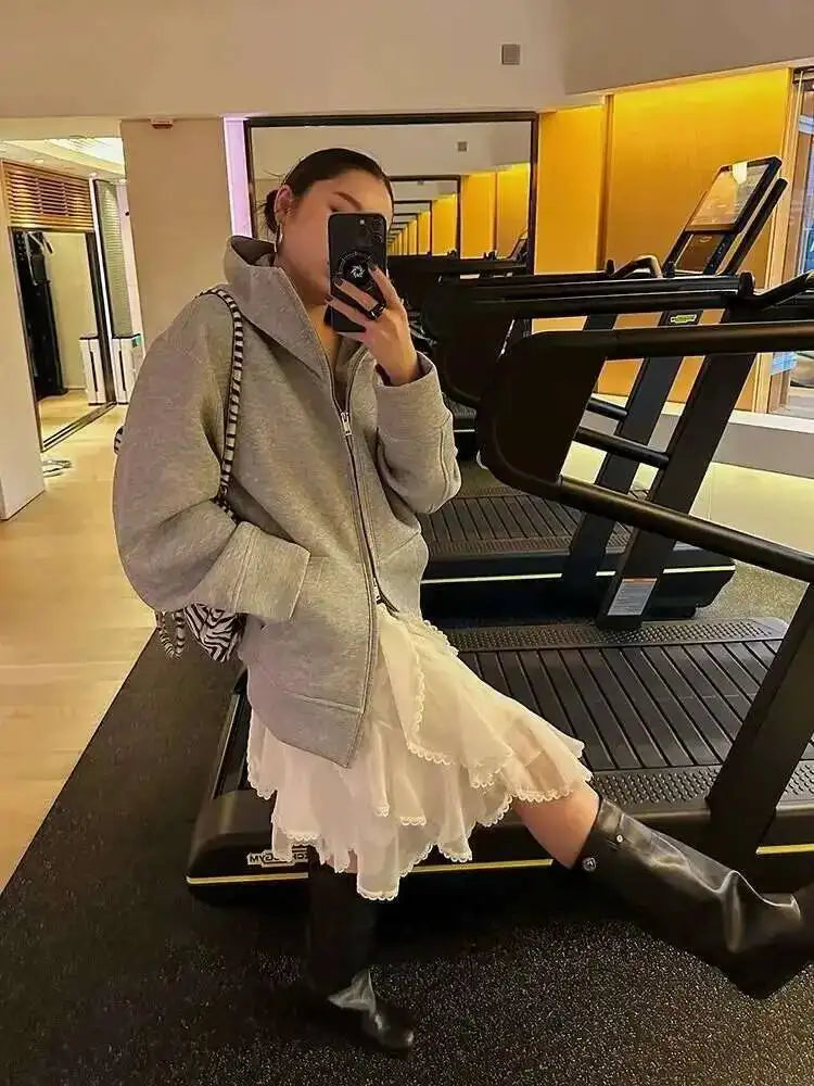 Lace Tulle Skirt Women Sweet Elegant Korean Style Ruffle Skirts Vintage Streetwear Irregular Layered Skirts Fashion Women O4RB