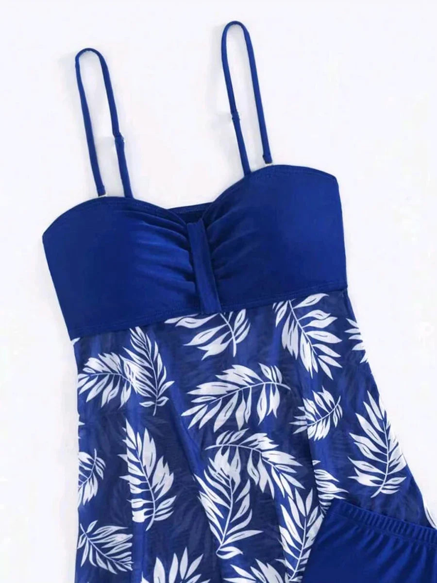 2026 Short Dress Tankini With Shorts Swimsuit Women Swimwear Female Padded Printed Bathing Swim Suit Swimming Beachwear Summer