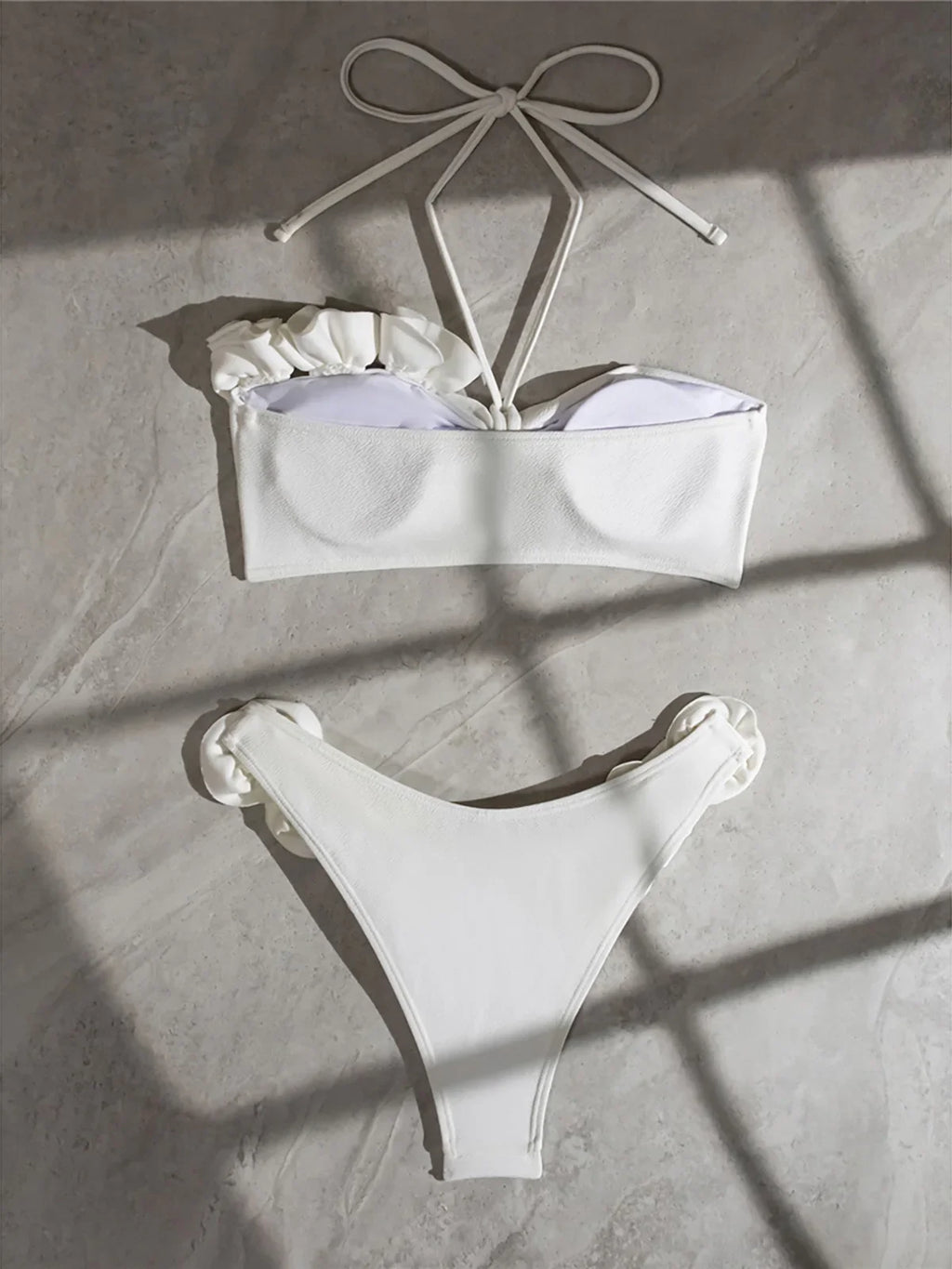 2025 Sexy 3D Flowers Halter Brazilian Bikini Women Swimwear Female Swimsuit Two-pieces Bikini set Bather Bathing Suit Swim K5236