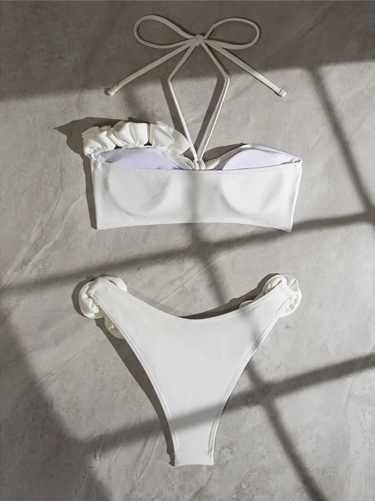 2025 Sexy 3D Flowers Halter Brazilian Bikini Women Swimwear Female Swimsuit Two-pieces Bikini set Bather Bathing Suit Swim K5236