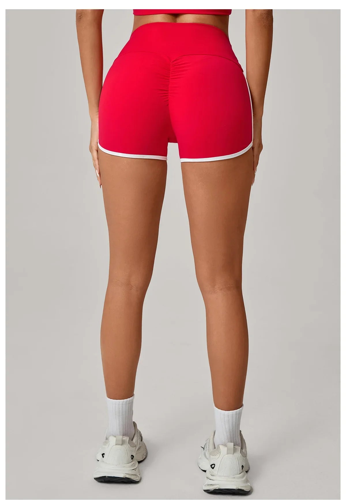 Color Blocking Patchwork Yoga Shorts Women Tight Fitting Peach Hip Lifting Sports Pants Gym Running Bike Wear Leggings