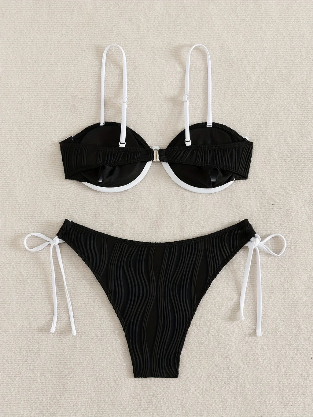 ZTVitality Sexy Patchwork Underwire Bikini 2025 New Arrival Biquini Padded Bra Push Up Bandage Swimsuit Women Swimwear Beachwear