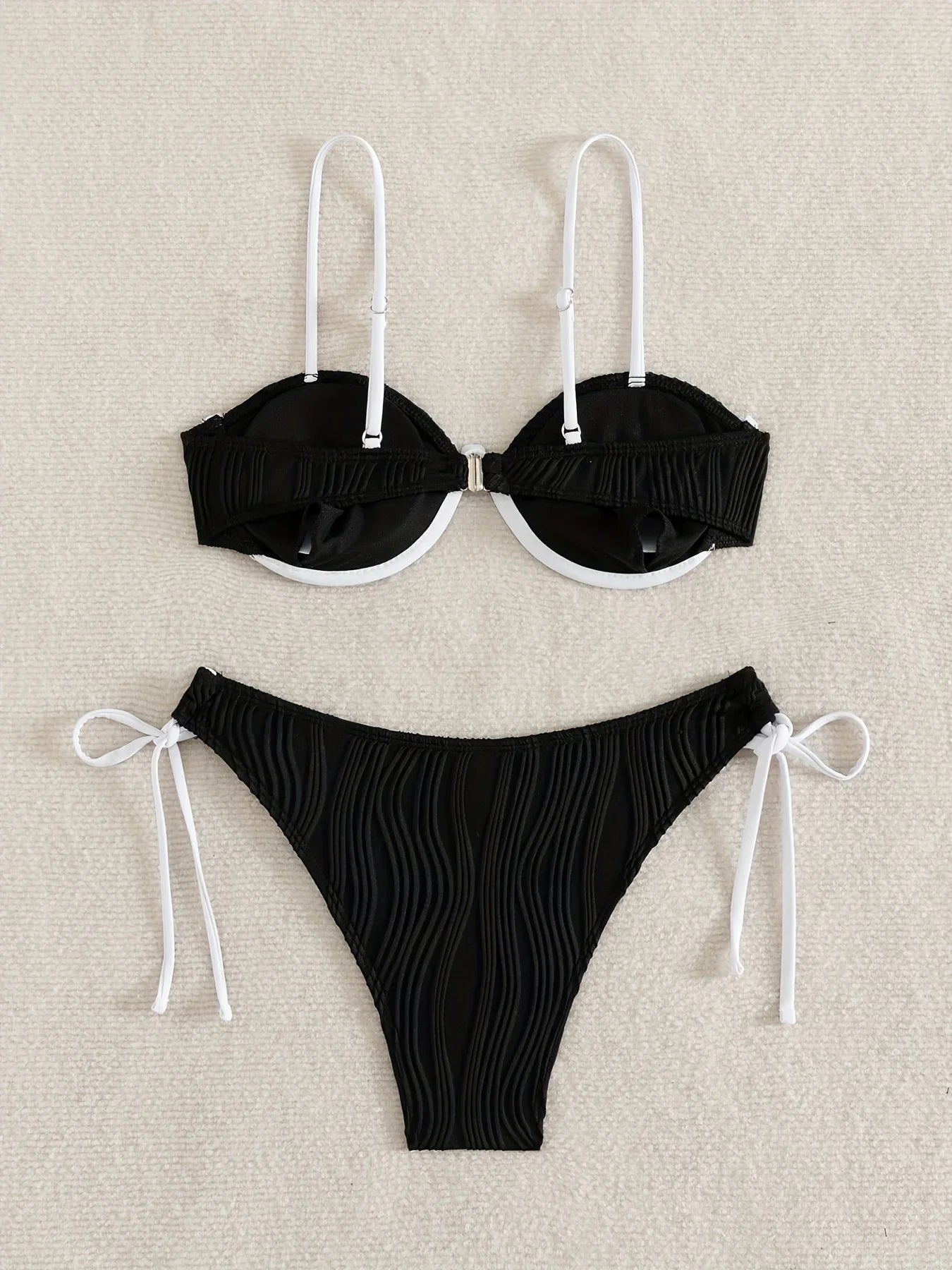 ZTVitality Sexy Patchwork Underwire Bikini 2025 New Arrival Biquini Padded Bra Push Up Bandage Swimsuit Women Swimwear Beachwear
