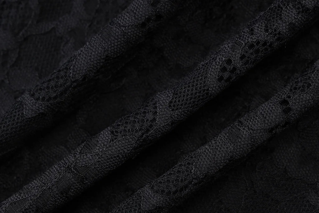 FDYOUI Spaghetti Strap See-through Mesh Dress Women Sleeveless Lace Patchwork Mini Party Dresses White Black Night Club Outfit