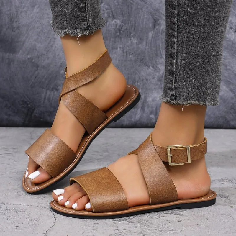 Women's  Flat Sandals Casual Comfortable Summer Shoes Women Lightweight Non Slip  Beach