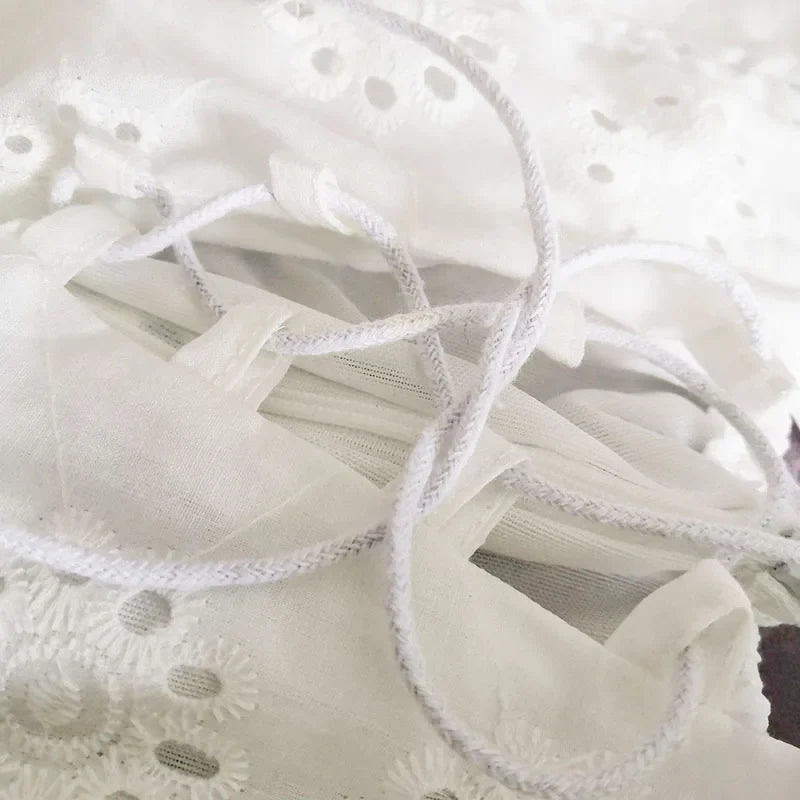 Lace up embriodery white summer dress women hollow out beach short dress puff sleeve ruffle ruched bodycon mini dress vestidos