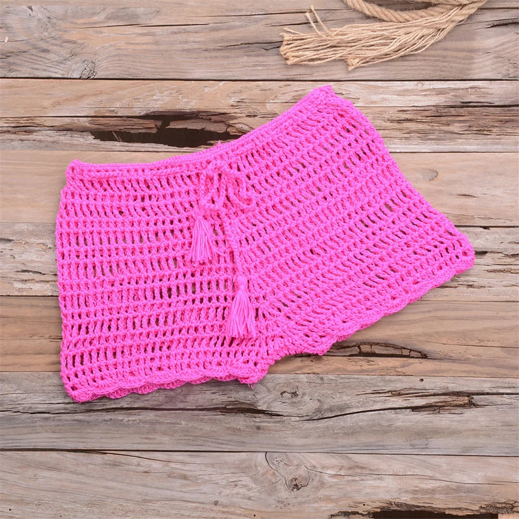 17 Colors Bikini Bottom Hollow Out Mini Shorts Swim Brief Women Swimwear Female Bather Brazilian Tanga Panties Underwear V7011