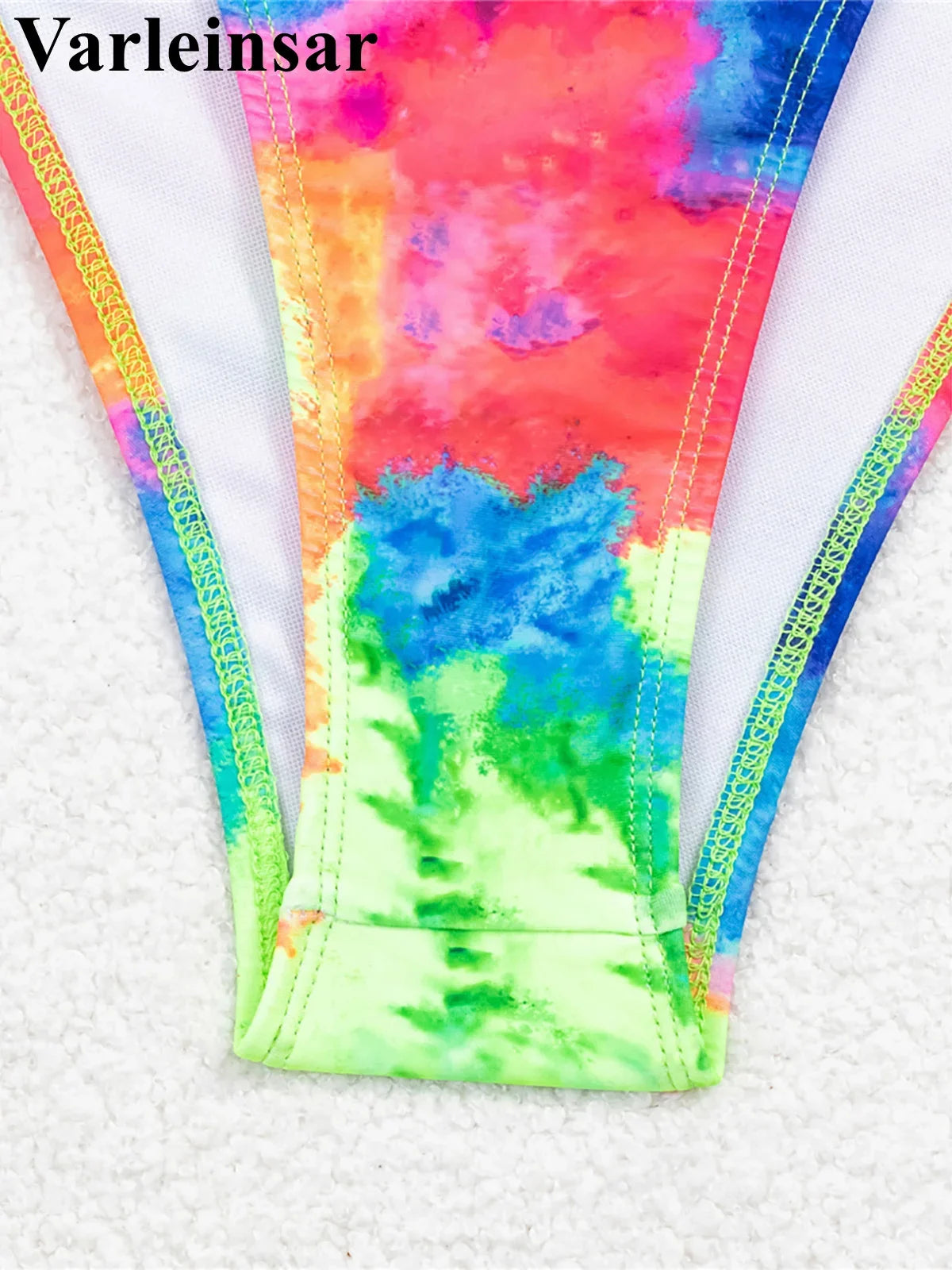 Sexy Printed Tie Dye Halter Brazilian Bikini Women Swimwear Female Swimsuit Two-pieces Bikini set Bather Bathing Suit Swim V6313