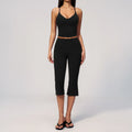 Summer New Yoga Clothing Women Solid V Neck Slim Sports Tank Top Athletic Wear High Waist Butt Lift Mid Pants Gym Fitness Suits