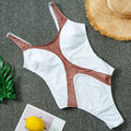 2025 Sexy Splicing Mesh See Through Female Swimwear One Piece Swimsuit Women High Cut Monokini Bathing Suit Swim Beach Wear