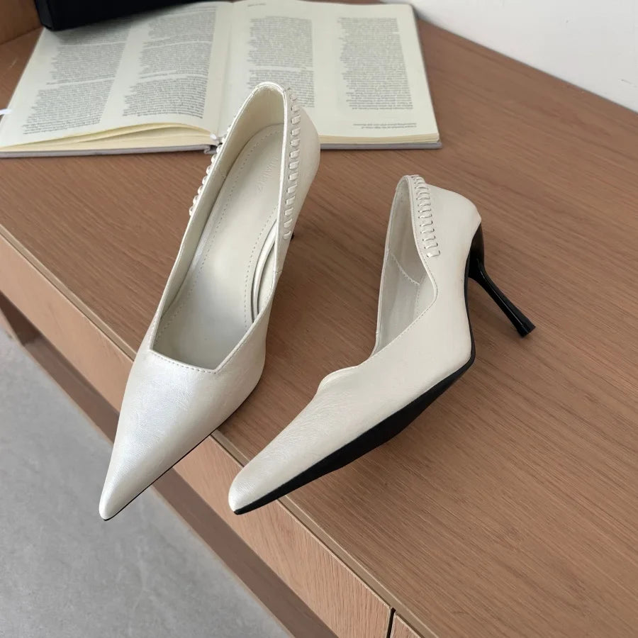 Pointed Toe Pumps Street Style High Heels Women Sexy Banquet Party Shoes for Women Rhinestone Shallow Elegant Designer Shoes New
