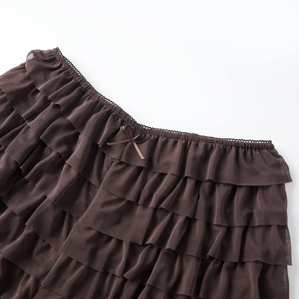 Women’s Layered Ruffle Bloomers Fashion Low Waist Bow Front Solid Color Shorts Casual Summer Mini Shorts